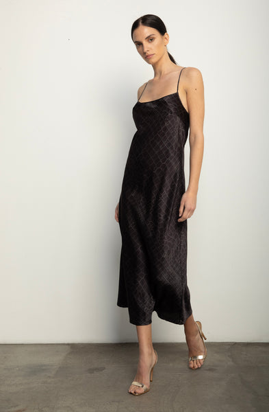 Midi Slip Dress + Black Croc Silk HARK + HAMMER Midi Slip Dress + Black Croc Silk HARK + HAMMER