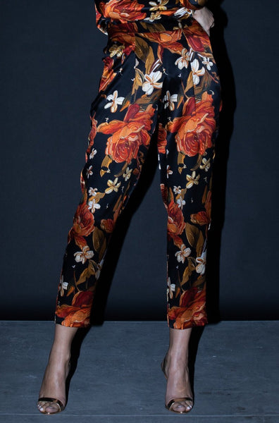 Jogger Pant + Embroidered Rose