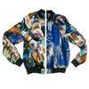 The Reversible Silk Bomber + Floral Abyss | Blue Venom