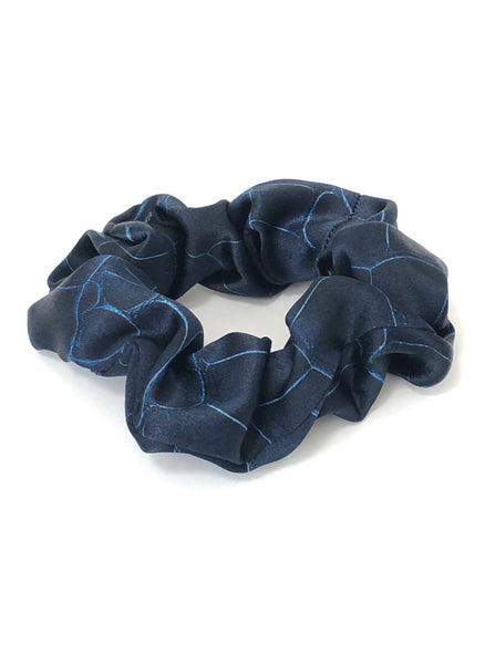 Printed Silk Hair Scrunchies + Set of 3 Beyond Blue