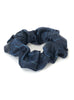 Printed Silk Hair Scrunchies + Set of 3 Beyond Blue
