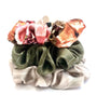 Printed Silk Hair Scrunchies + Set of 3 Ivory Bouquet