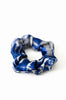 Printed Silk Hair Scrunchie + Venom Blue
