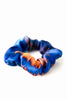 Printed Silk Hair Scrunchies + Set of 3 Blue Multi