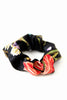Printed Silk Hair Scrunchie + Botanica Black