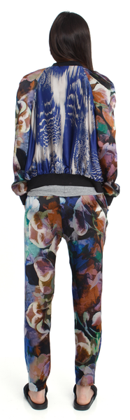 The Reversible Silk Bomber + Blue Venom | Floral Abyss