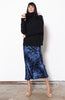Midi Slip Dress + Blue Kitty Stretch Silk